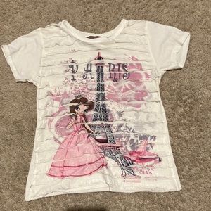 Madison & Co. Made in France Paris White Tee Size 5/6